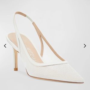 Stuart Weitzman Shimmer Mesh Slingback Pump 75mm